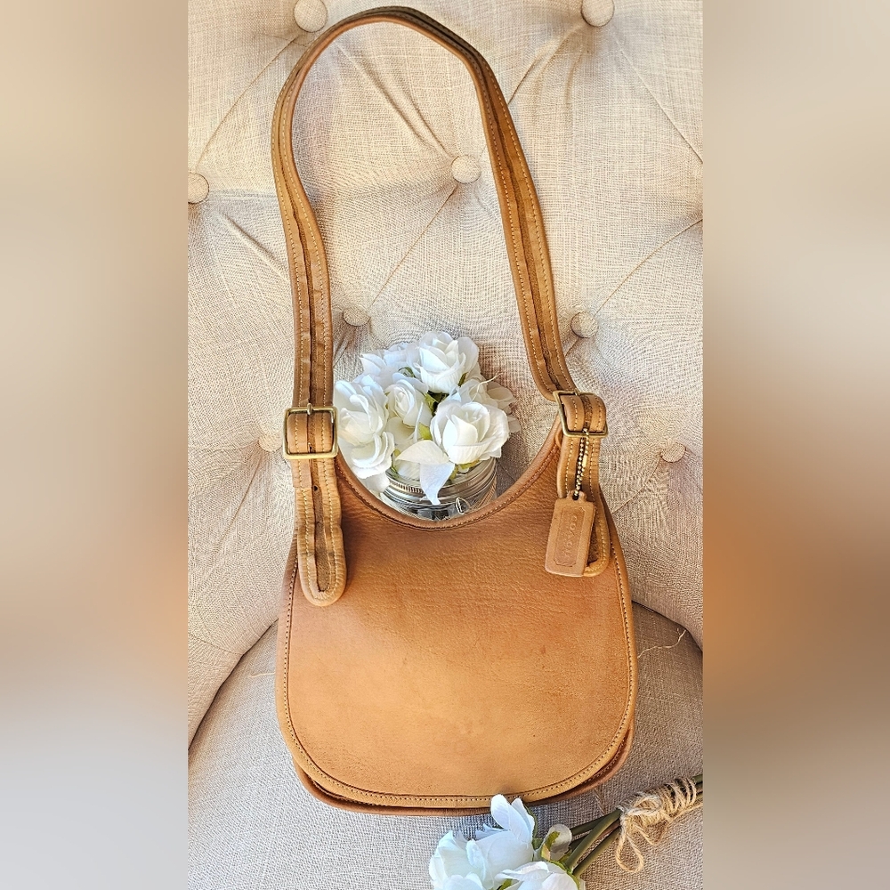 Vintage Coach Bonnie Cashin NYC Pre-Serial Saddle Bag # 9205 ( Carmel ) - Picture 12 of 16